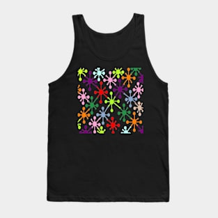 Elements Matrix Pattern on Black Background Tank Top